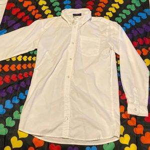 Dickies White Button Down Dress Shirt Size XL